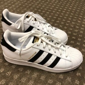 Adidas white leather sneakers US size 6.5